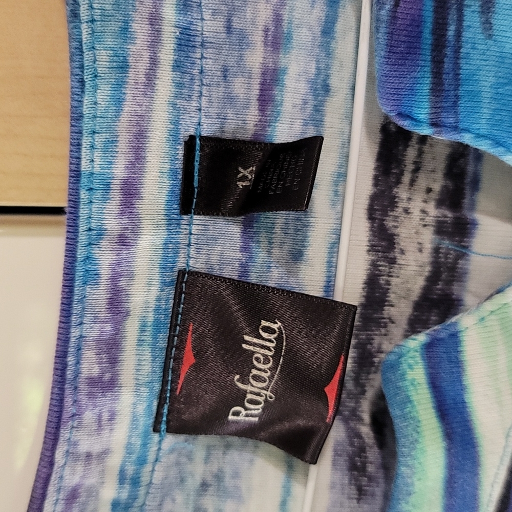 Women Rafaella Top 1x blues 💙 W Zipper Front Neckline Gently Preloved - Picture 3 of 5